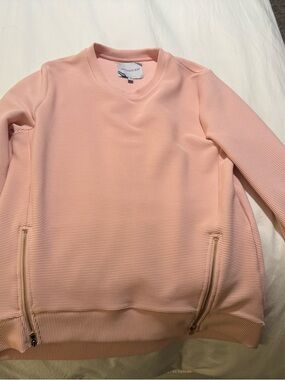 Addison Bay Blush Pink Textured Crewneck Sweater